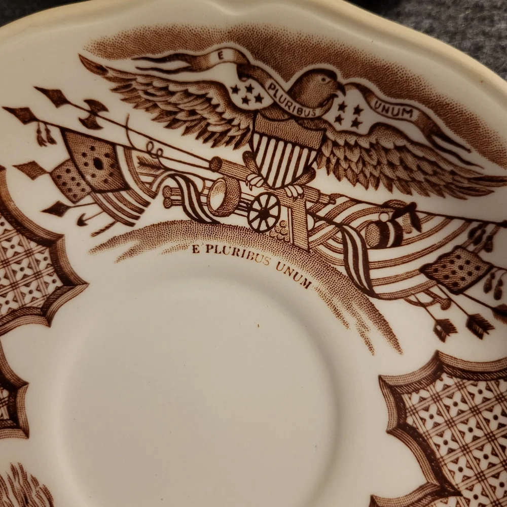 Set 4 “Fair Winds” Alfred Meakin China saucer Plates 6 inch